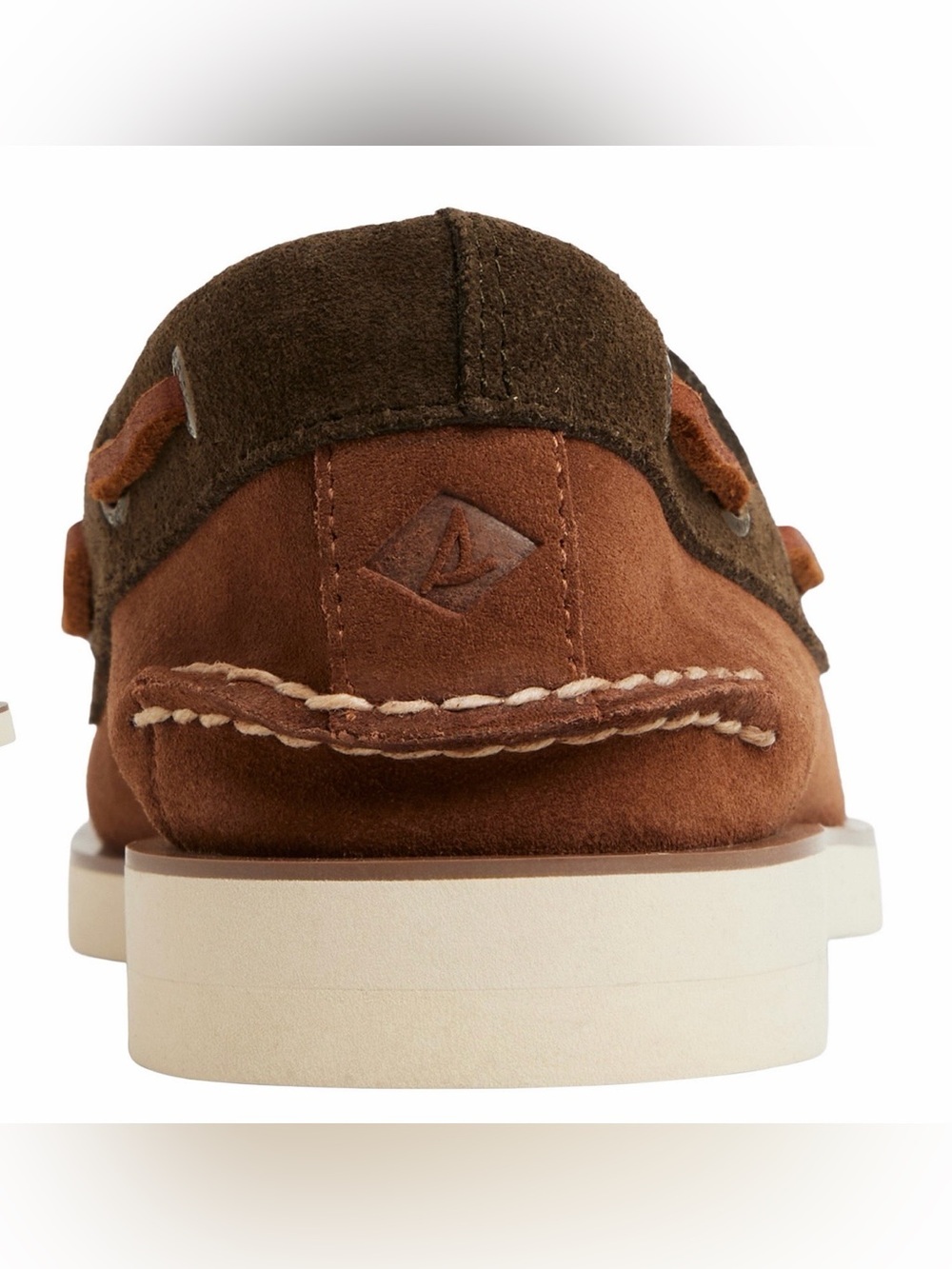 Sperry Two-Tone Brown & Tan Suede Boat Shoes Size 13 - Picture 4 of 16